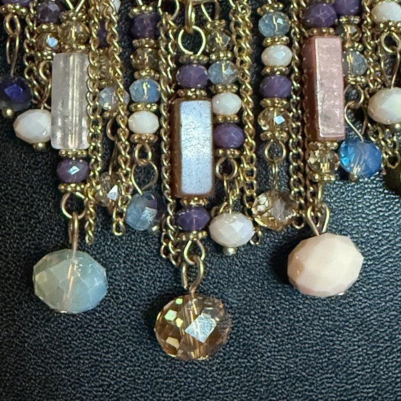 Boho-Chic Style Dangle Gold Tone Necklace - Picture 7 of 16